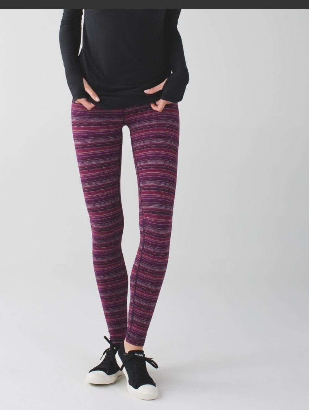 Lululemon Athletica Wunder Under Space Dye Twist Regal Plum Pants